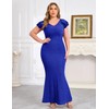 CYCLAMEN Plus Size Sparkly Formal Dress Mermaid Bodycon Maxi Evening