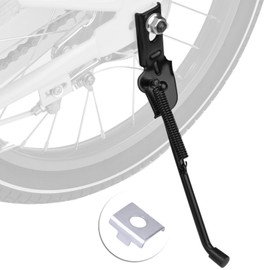 Cyfie 12 Inch Bicycle Stand, Side Stand, For Kids, 12, One Foot Stand, Bicycle with Auxiliary Wheels, Rear Wheel, Black, Washer Included, Replacement for Assistant Wheels, One Foot Universal Stainless
