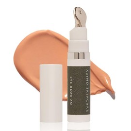 AziMD Skincare EyeGLOW AM Tinted Eye Cream with SPF & Peptides | Conceals Dark Circles, Depuffs, Reduces Fine Lines & Wrinkles | Cooling Tip Applicator for Rejuvenated Eyes