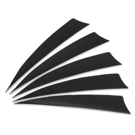 PATIKIL Arrow Feathers Pack of 50 4 Inch Arrow Turkey Feather Fletch Right Wing Feathers Black Arrow Feathering for DIY Target Shooting