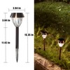 Vintage Solar Lights Outdoor, Glass & Metal Solar Pathway Lights