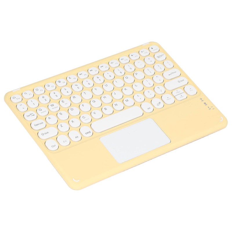 Touch Wireless Keyboard Round Keycaps Ergonomic Design Ultra Thin Smart