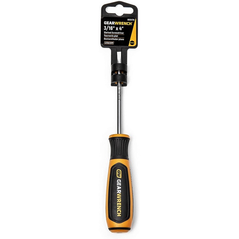 GEARWRENCH 3/16" x 4" Cabinet Dual Material Screwdriver - 80017H