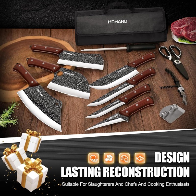 Unbranded Butcher Knife Set 14 PCS Chef Knife Set Hand