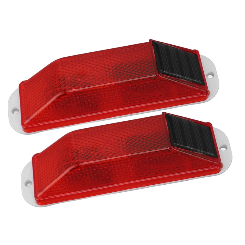 2 PCS Solar Warning Light 200mAh Light Control Waterproof Barricade