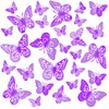 FIMETEUG Butterfly Wall Decal, 48 PCS Purple, Butterfly Party Decorations,