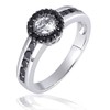 Goldmaid Women's Ring 925 Sterling Silver Black Eye 1 White