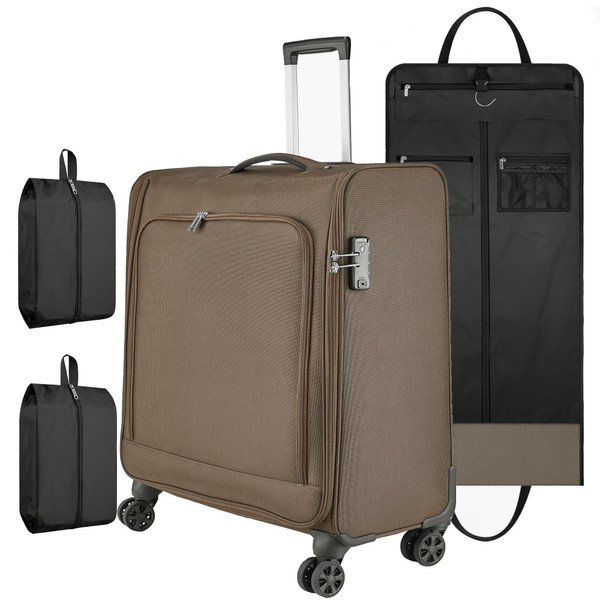 Bukere Wheeled Garment Luggage Bag for Travel, Checked-Large 26-Inch Suitcase,