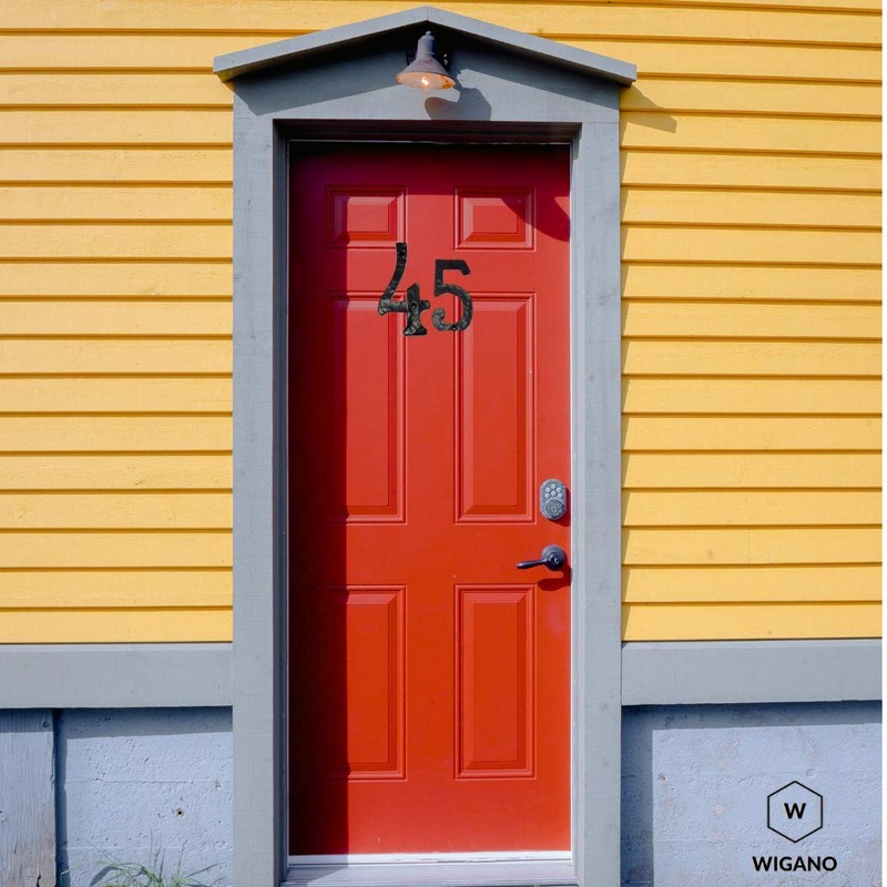 5.5"Hotel House Door Numbers Cast Iron Black (Black(Zero), Large)