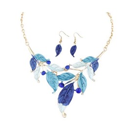 ZaH Juego de joyas bohemias con collar y pendientes para mujer, regalo vintage, boda, fiesta, Metal