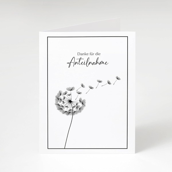 10 x Thank You Cards Mourning with Envelopes – Thank