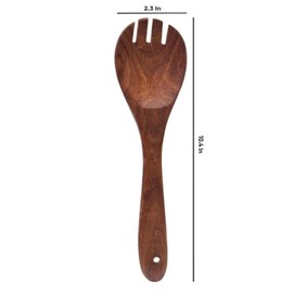 AURUM Wooden Spatula | Perfect for Nonstick Cookware & Versatile Kitchen Use | Teak Wood Spatula for Nonstick Pans & Cookware | Durable Wooden Spoon