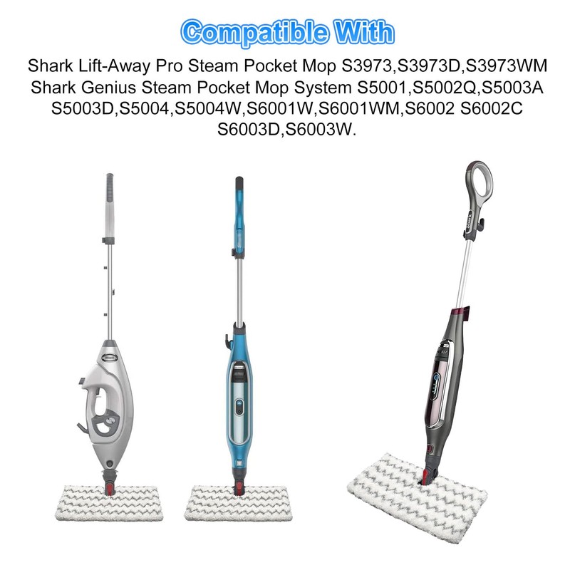 3 Pack Steam Mop Pads Replacement Compatible with Shark Genius