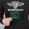 Buckle Down Men's Wallet Slytherin Crest/stripe6 Weathered Greens/Grays Bi-Fold, Multi,