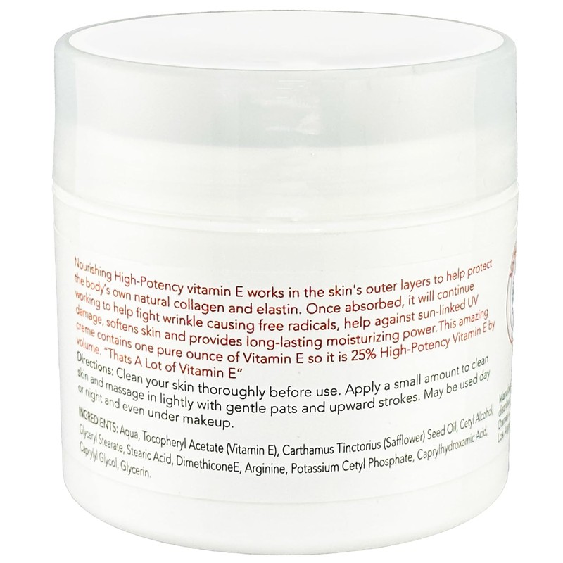 Vitamin E Facial Moisturizer Cream 4 Oz