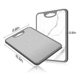 KimiDitt Cutting Board Double Sided, 16.3”×11.8”, 304 Stainless Steel Cutting Board for Kitchen, Food Grade Kitchen Counter, Dishwasher Safe, Large Size