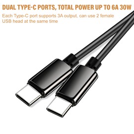 DC 12V/24V to 5V 6A 30W Dual Type-C USB C Converter DC Buck Charging Module Electric Step Down Power Adapter