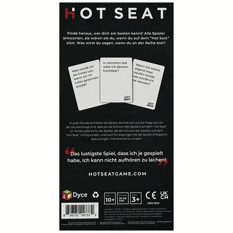 Hot Seat Family Party Game - German Edition