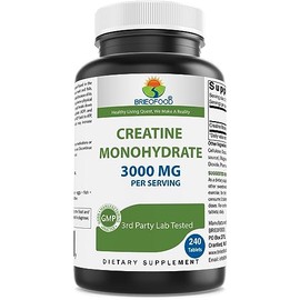 Brieofood Creatine Pills 3000 mg per Serving - 240 Tablets - 3rd Party Lab Tested for Purity & Quality - Helps Improve Athletic Performance