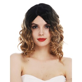 WIG ME UP MS9026-R2/27/30 Women's Wig Shoulder-Length Wavy Parting Ombre Balayage Black / Blonde / Brown Mix