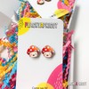 Cute Mushroom Earrings Kawaii Jewelry Hypoallergenic Studs