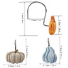 ZCHOMI 12PCS Fall Pumpkin Shower Curtain Hooks, Autumn Harvest Thanksgiving