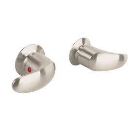 Foset Aqua AQMR-62N, Juego de 2 manerales grandes tipo palanca color satín línea Aqua