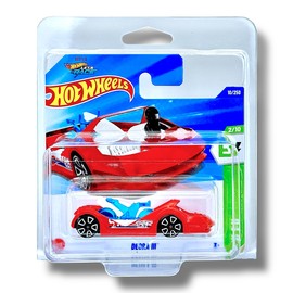Hot Wheels Deora III (Red, White & Blue Let's Race) 2/10 HW EV - 2025-10/250 (Short Card) - includes a KLAS Car Keeper Protector Case - HYX47