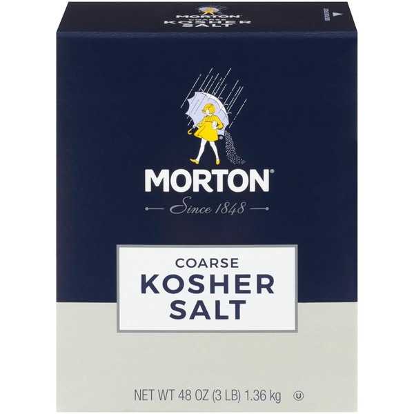 Morton Coarse Kosher Salt Box, 3 Pound (Pack of 12)