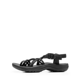 DREAM PAIRS Sandalias de Deportivas para Mujer, Sandalias de Senderismo para Dama,Size 27.0 cm,Todo Negro,DWUMST2510