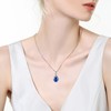 MABELLA Sterling Silver Simulated Blue Sapphire Gem Birthstone CZ Pendant