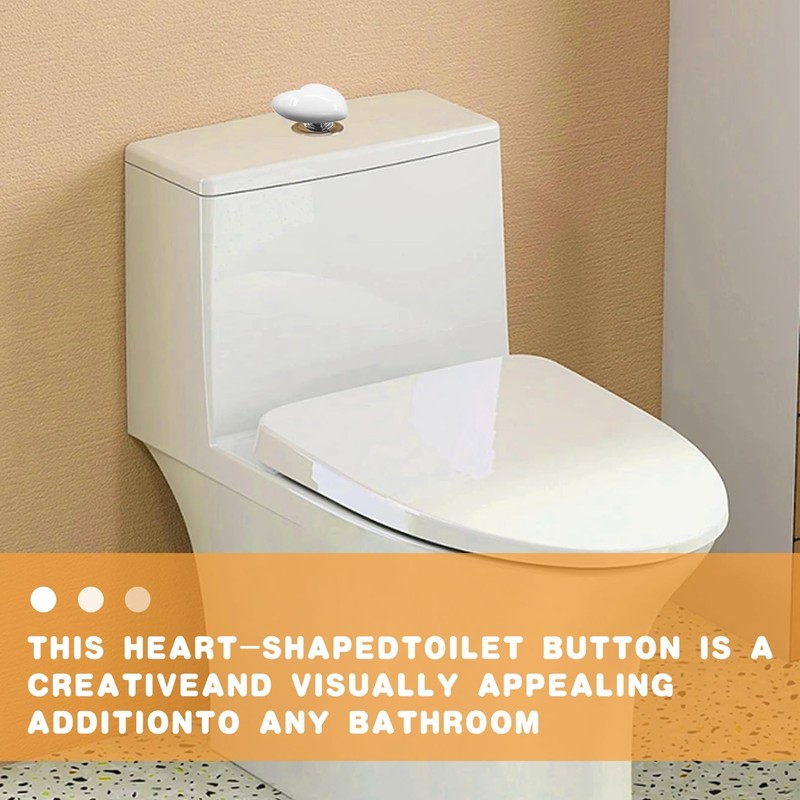 4Pcs Toilet Flush Button,White Plastic Toilet Push Buttons Flush Replacement