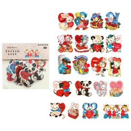 Alideco 80Pcs Scrapbook Stickers Set Vintage Scrapbook Paper Aesthetic Cute Kawaii Animals Stickers Journaling Assorted Phone Adult (qinqinbaobei)