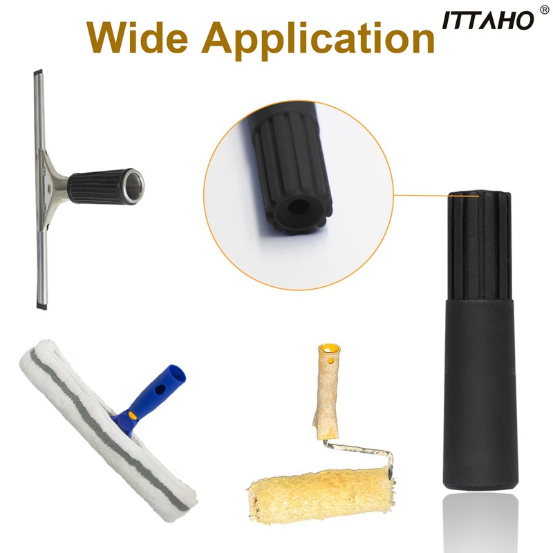 ITTAHO Window Squeegee Adaptor,Extension Pole Attachment for Microfiber Window Washer,Window