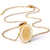 Collar Virgen Perla Real Regalo Mama Esposa Acero Chapa 18k