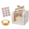 Savveffort 12 Set 6x6x6 Inches Cake Boxes with Boards-（12 Boxes