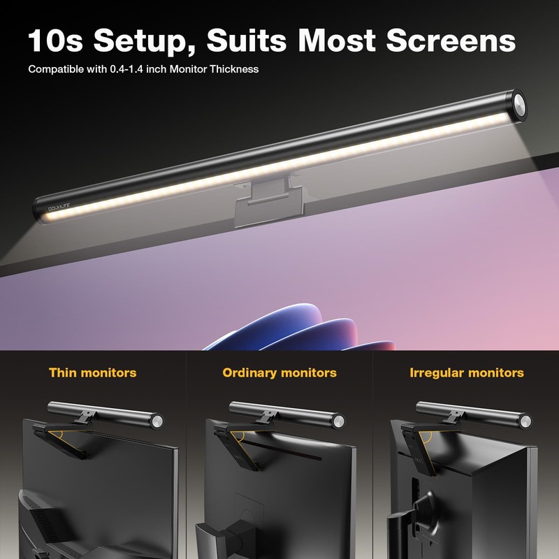 Douxlife Monitor Light Bar, Backlight with Touch Switch＆ Remote Dual