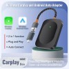 AUIMSOCO Plug-N-Drive Wireless Car Adapter - 2-in-1 Apple CarPlay &