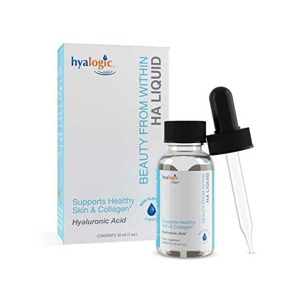 Hyalogic Vegan Friendly Hyaluronic Acid Liquid Supplement- Beauty from Within: Daily Skincare 30 ml. HA Dietary Supplement