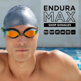 Zoggs Endura Max Unisex Adult Swimming Goggles, Blue/Light Blue/Tint Blue