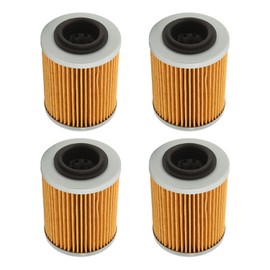Aramox 4 Filtros de Aceite, Filtros de Aceite de Motor de Alta Tasa de Flujo de Aceite de Repuesto para CAN AM Outlander 330 400 450 500 570 650 800 850 1000 OEM: 420256188 KN152 HF152