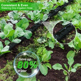 HZYOUMU Flat Soaker Hose 10FT for Efficient Watering Tree - Durable Double Layer Design for Gardens, Lawns, and Vegetable Fields (10FT)