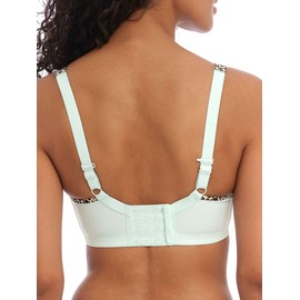 Freya Women's Sonic Underwire Spacer Molded Sports Bra, Pure Leopard Aqua, 32D