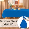 Blue Table Cloth Plastic Premium 6 Pack Thick Blue Disposable