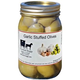 Stuffed Large Olives - Two 16 oz. Jars (Garlic Stuffed Olives)