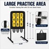 Malletra 9 Hole Baseball Pitching Net with Pitching Target, Adjustable