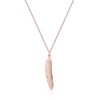Philip Jones Rose Gold Plated Feather Necklace