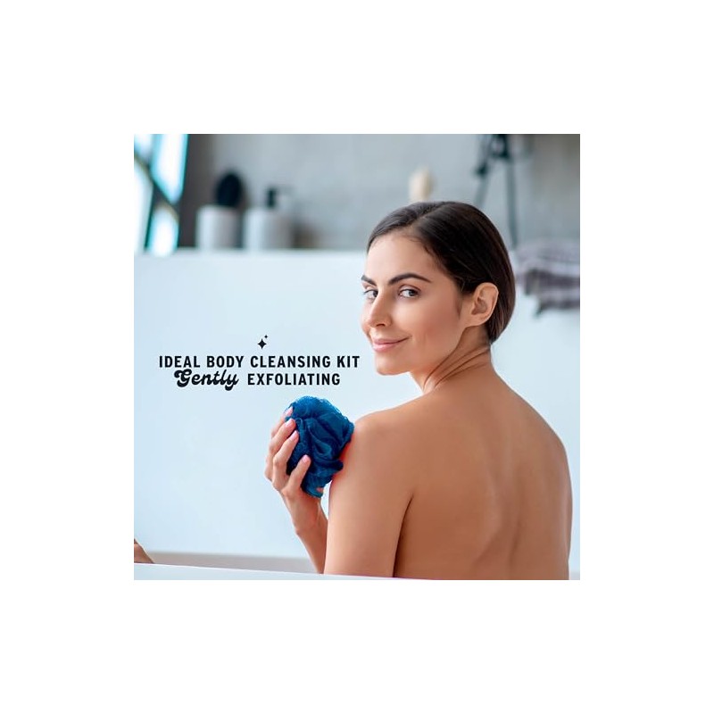 Juego Esponjas Exfoliantes Baño Exfoliante Corporal Alto Rendimiento Spa Masajes