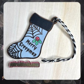 Unbranded Creepmas Stocking Christmas Ornament - Spooky Horror Gothmas Gothic