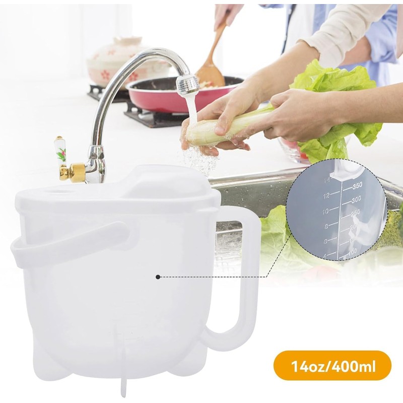 Moncer Rice Washing Bowl Colander, Rice Washing Bowl with Strainer